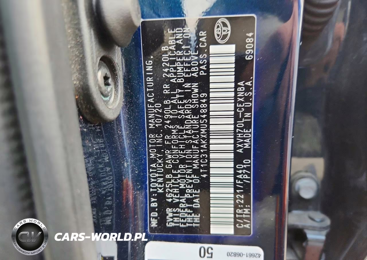 2021 Toyota Camry Le VIN:4T1C31AKXMU548849 - 13
