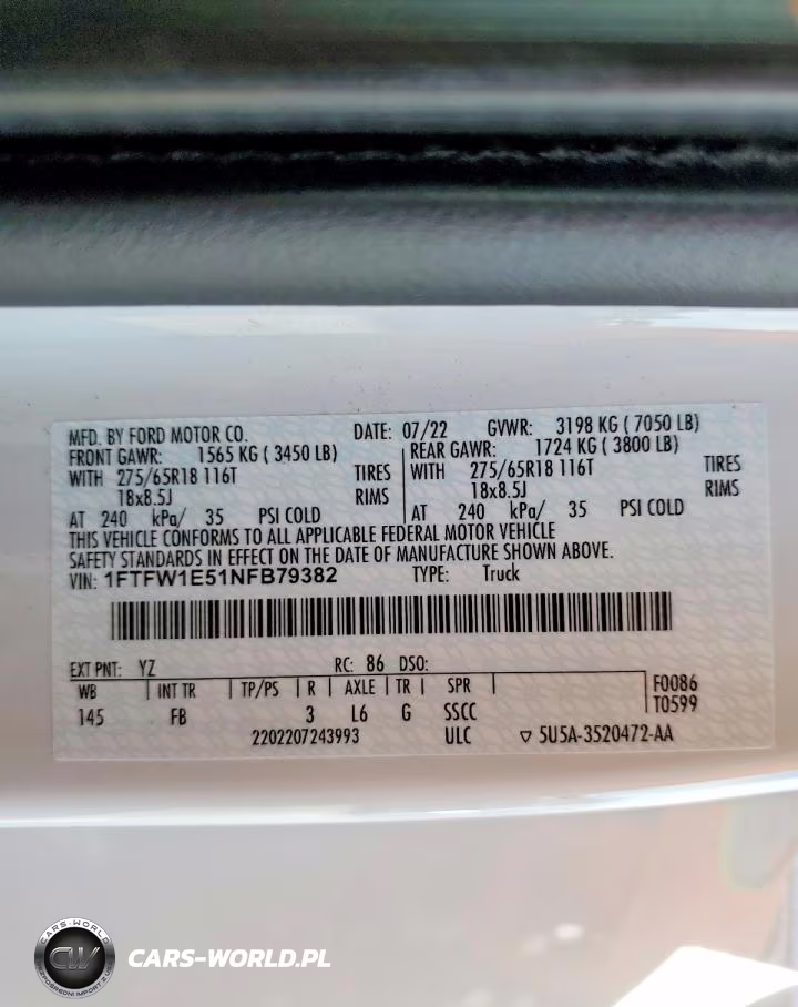 2022 Ford F150 Supercrew VIN:1FTFW1E51NFB79382 - 12