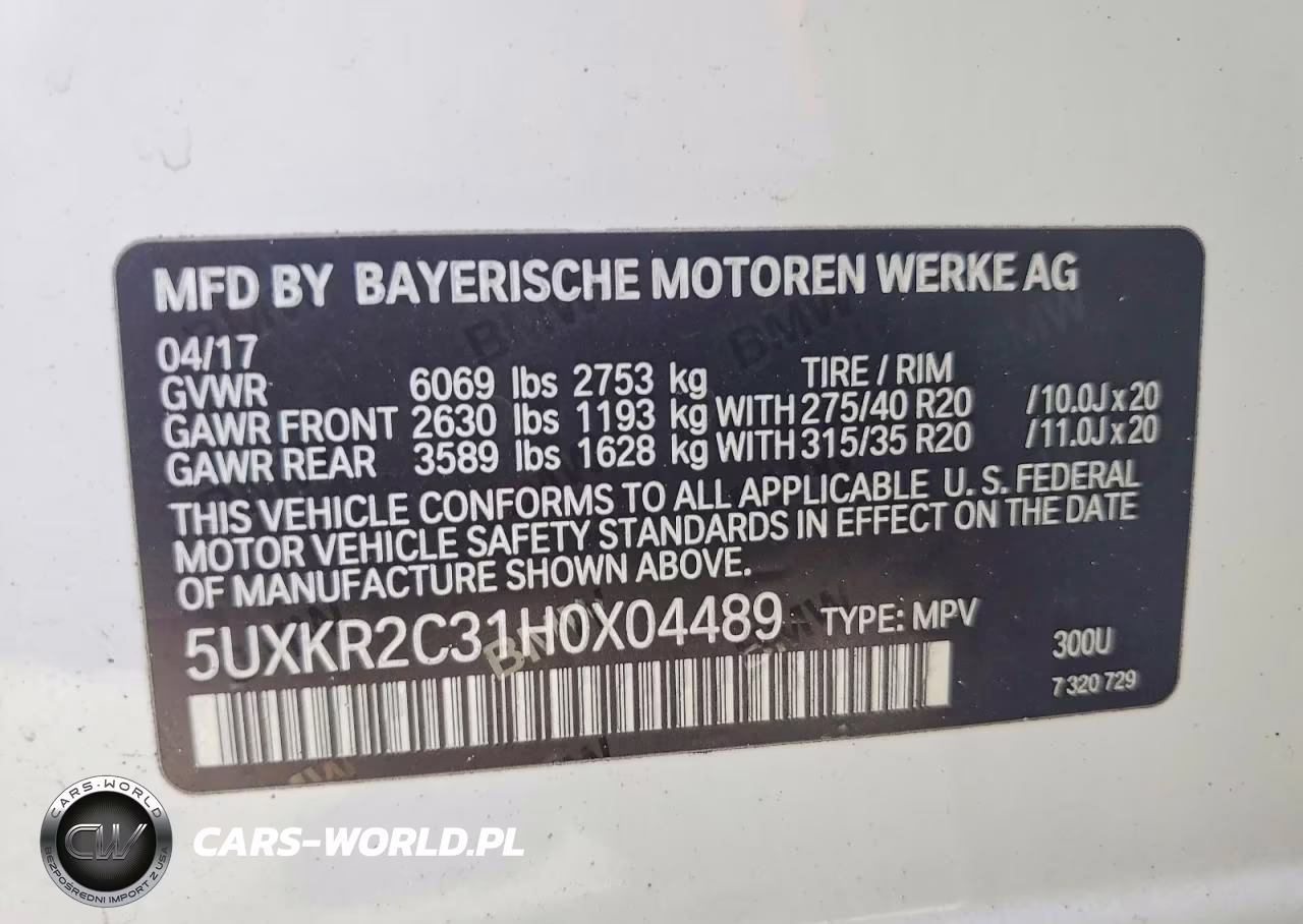 2017 BMW X5 Sdrive35I VIN:5UXKR2C31H0X04489 - 13