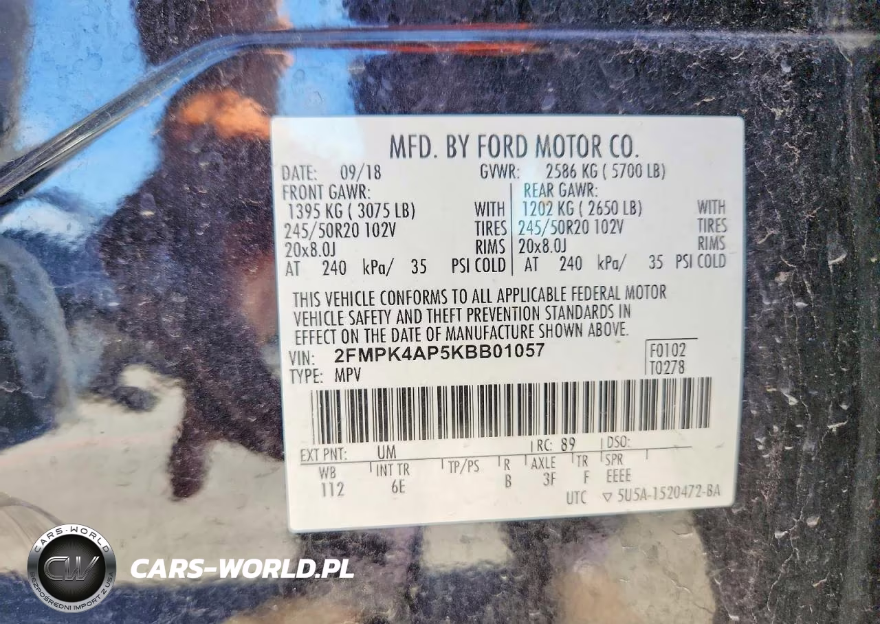 2019 Ford Edge St VIN:2FMPK4AP5KBB01057 - 12