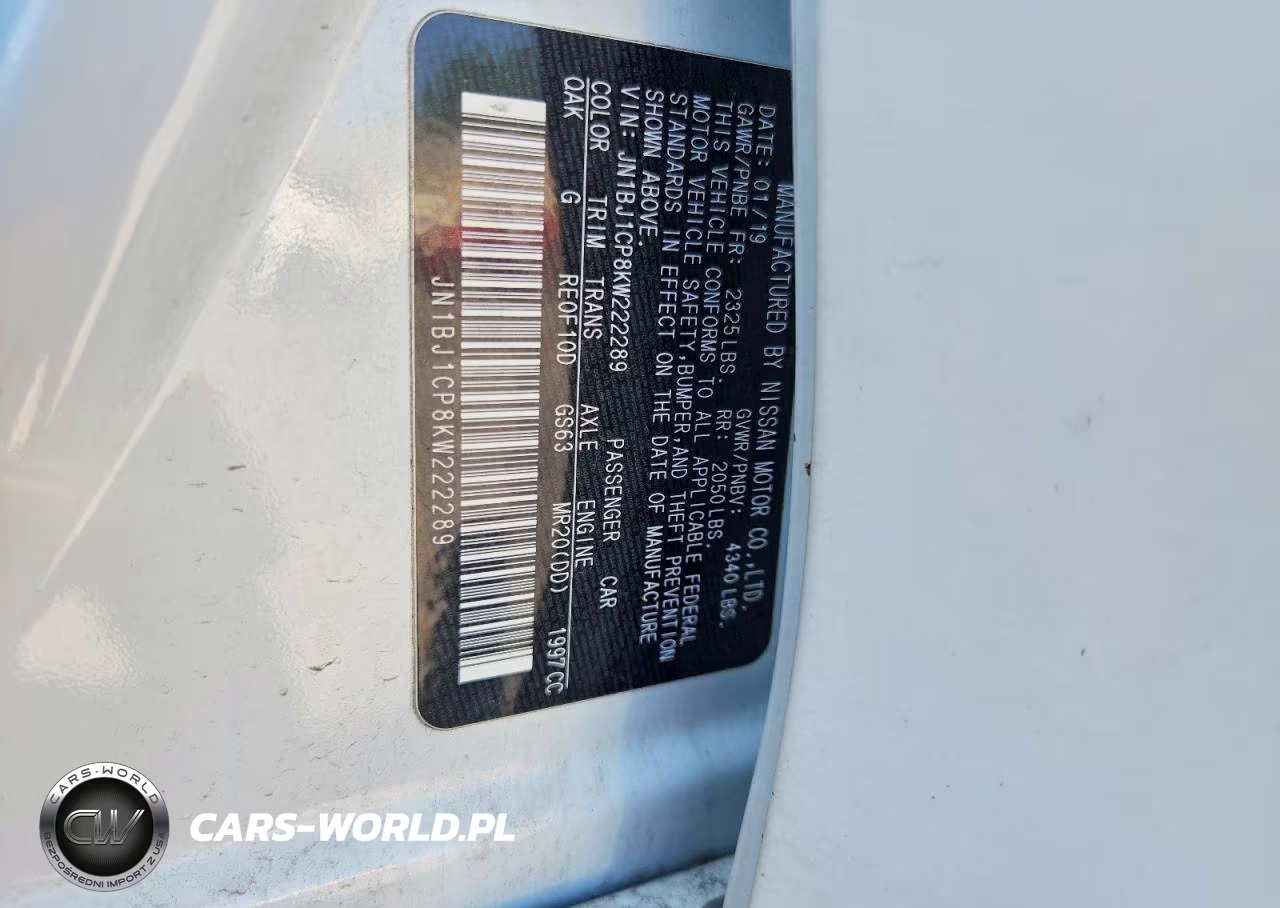 2019 Nissan Rogue Sport S VIN:JN1BJ1CP8KW222289 - 12