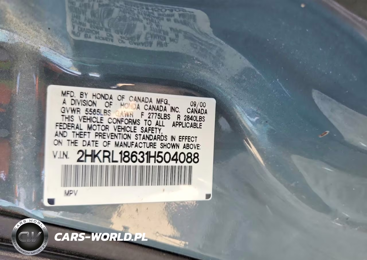 2001 Honda Odyssey Ex VIN:2HKRL18631H504088 - 14