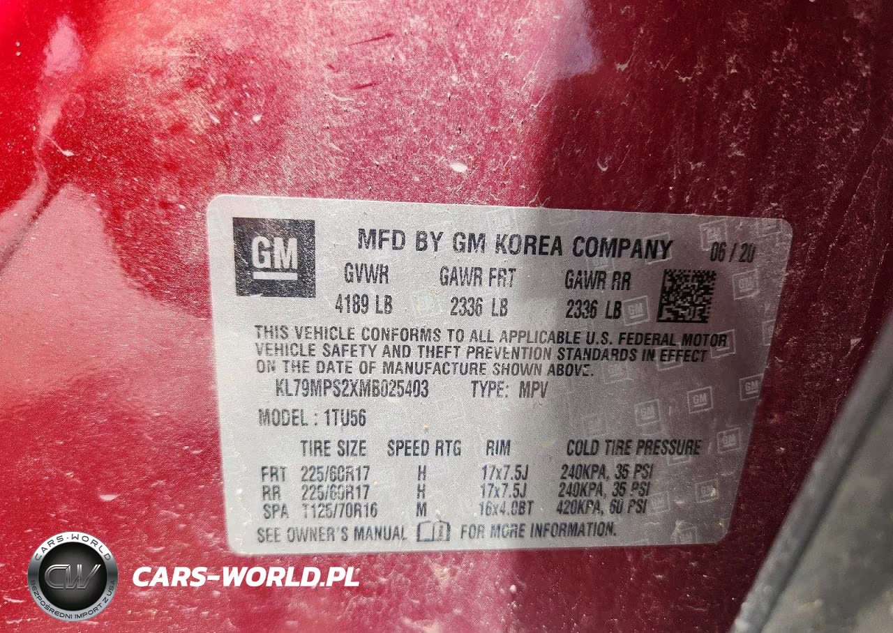 2021 Chevrolet Trailblazer Lt VIN:KL79MPS2XMB025403 - 13