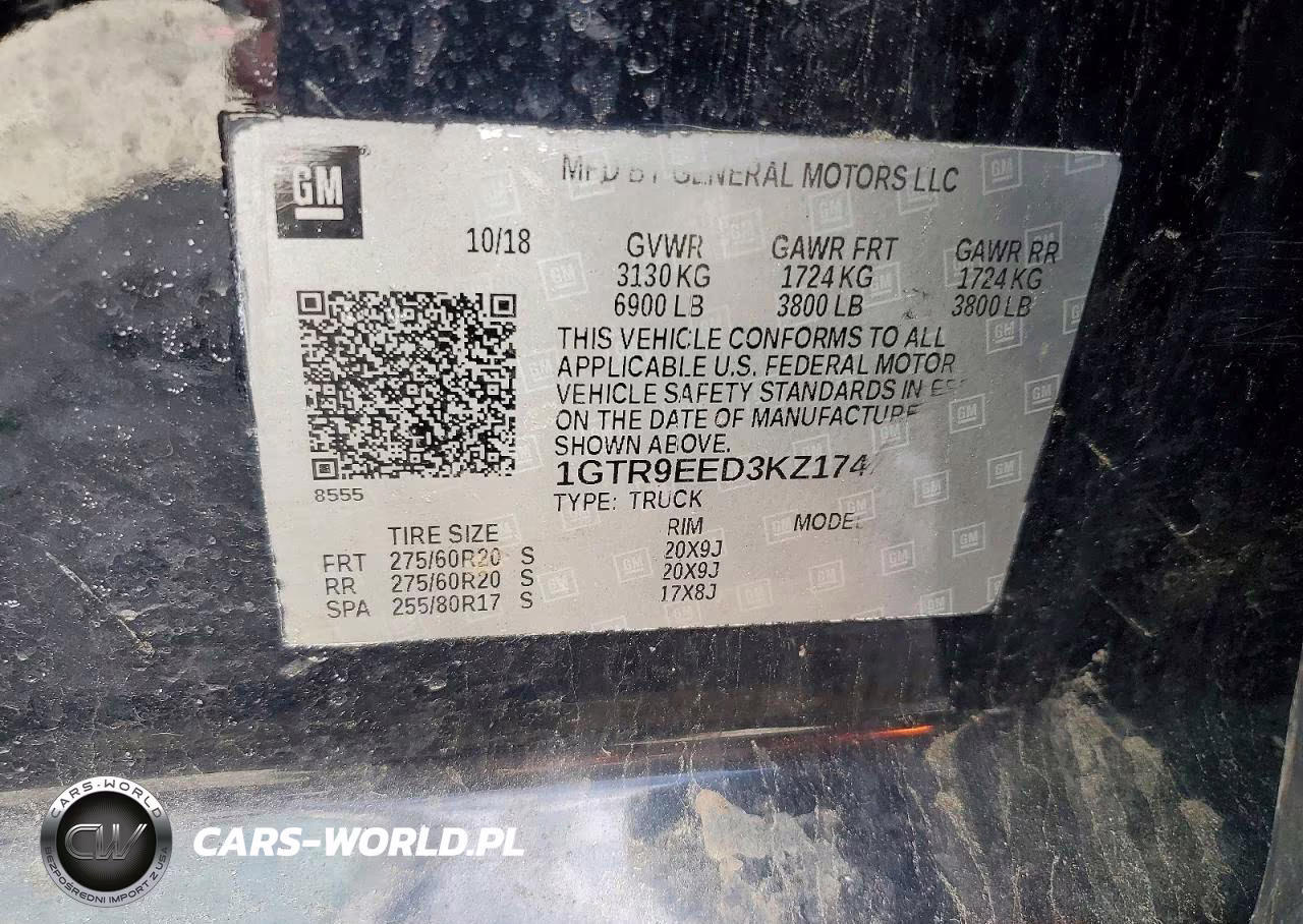 2019 GMC Sierra K1500 At4 VIN:1GTR9EED3KZ174231 - 12