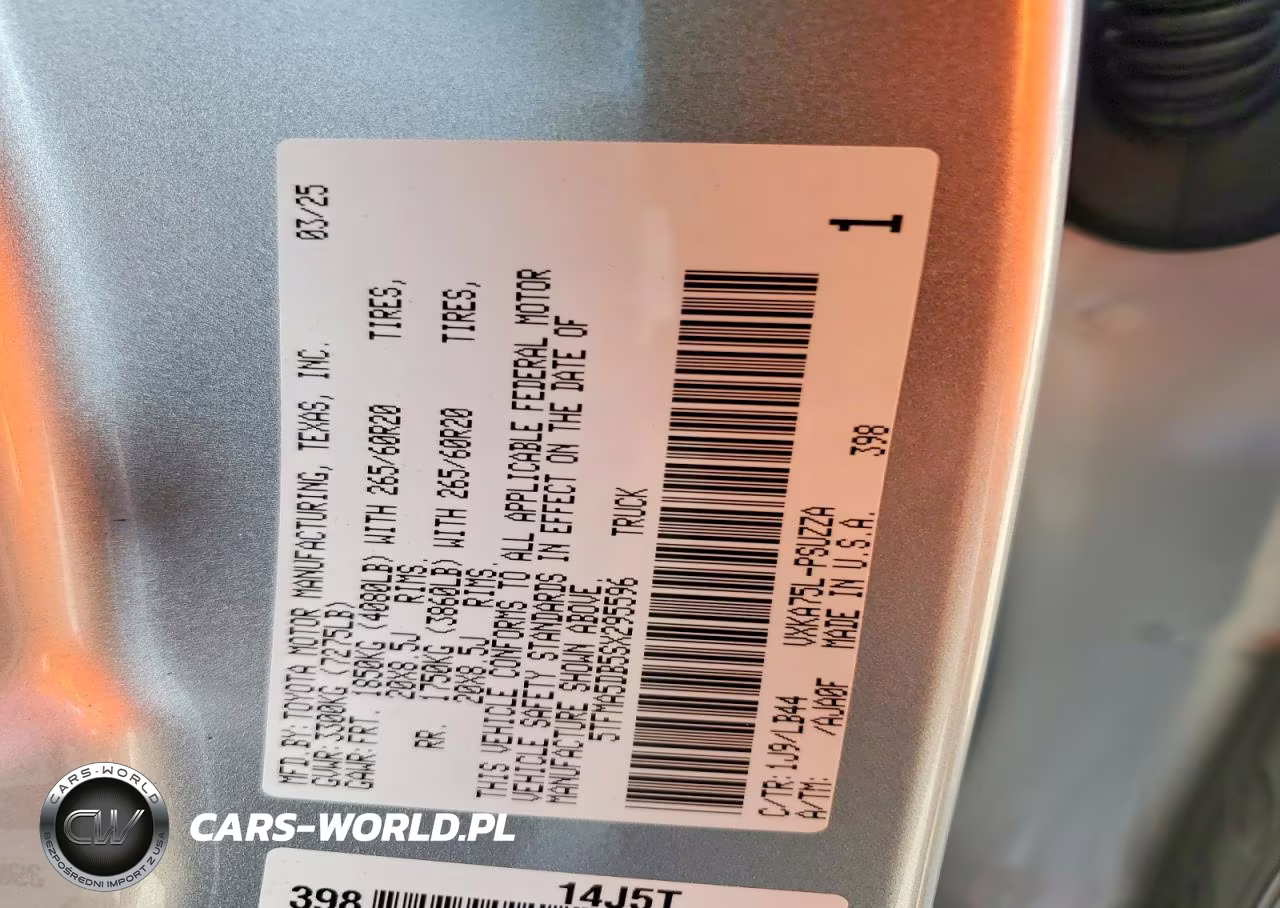 2025 Toyota Tundra 1794 Edition VIN:5TFMA5DB5SX295596 - 12