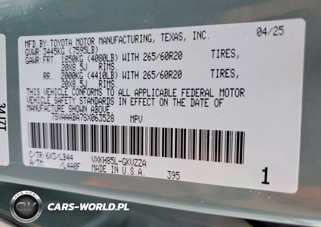 2025 Toyota Sequoia 1794 Edition VIN:7SVAAABA7SX063528 - 14