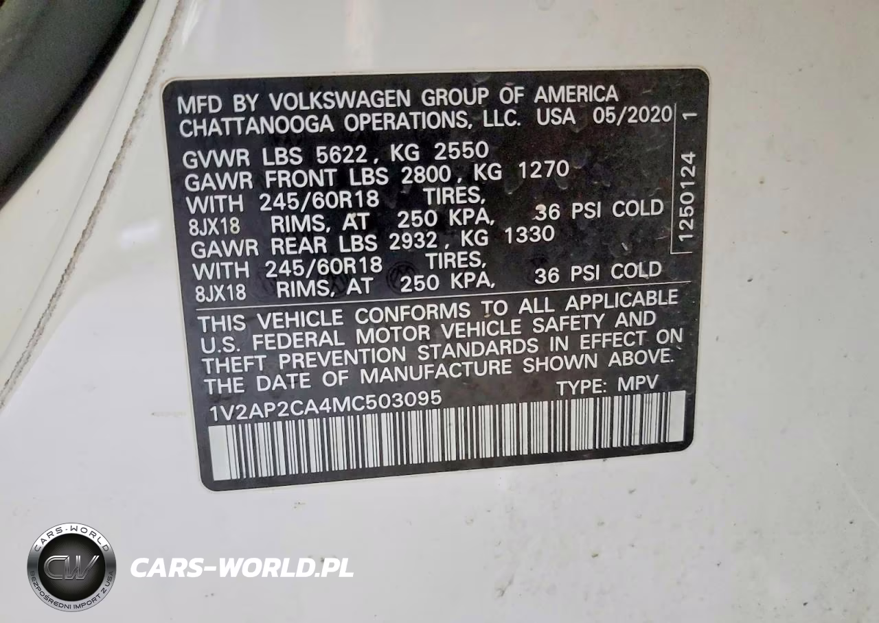 2021 Volkswagen Atlas S VIN:1V2AP2CA4MC503095 - 14