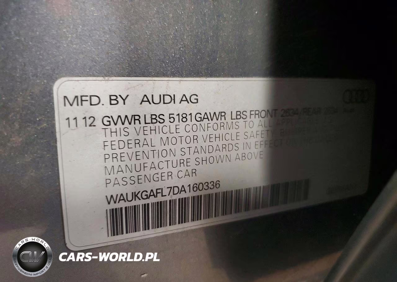 2013 Audi S4 Prestige VIN:WAUKGAFL7DA160336 - 12