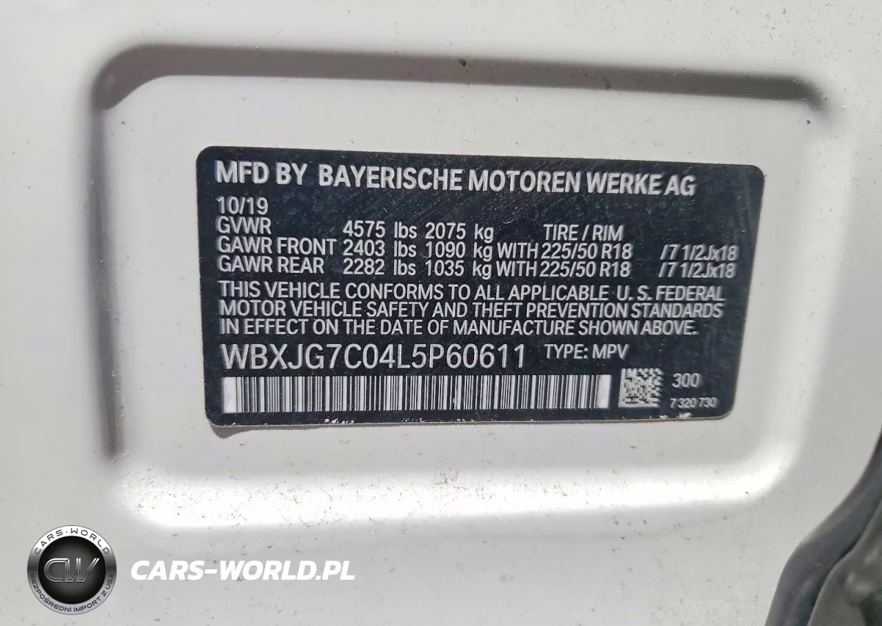 2020 BMW X1 Sdrive28I VIN:WBXJG7C04L5P60611 - 13