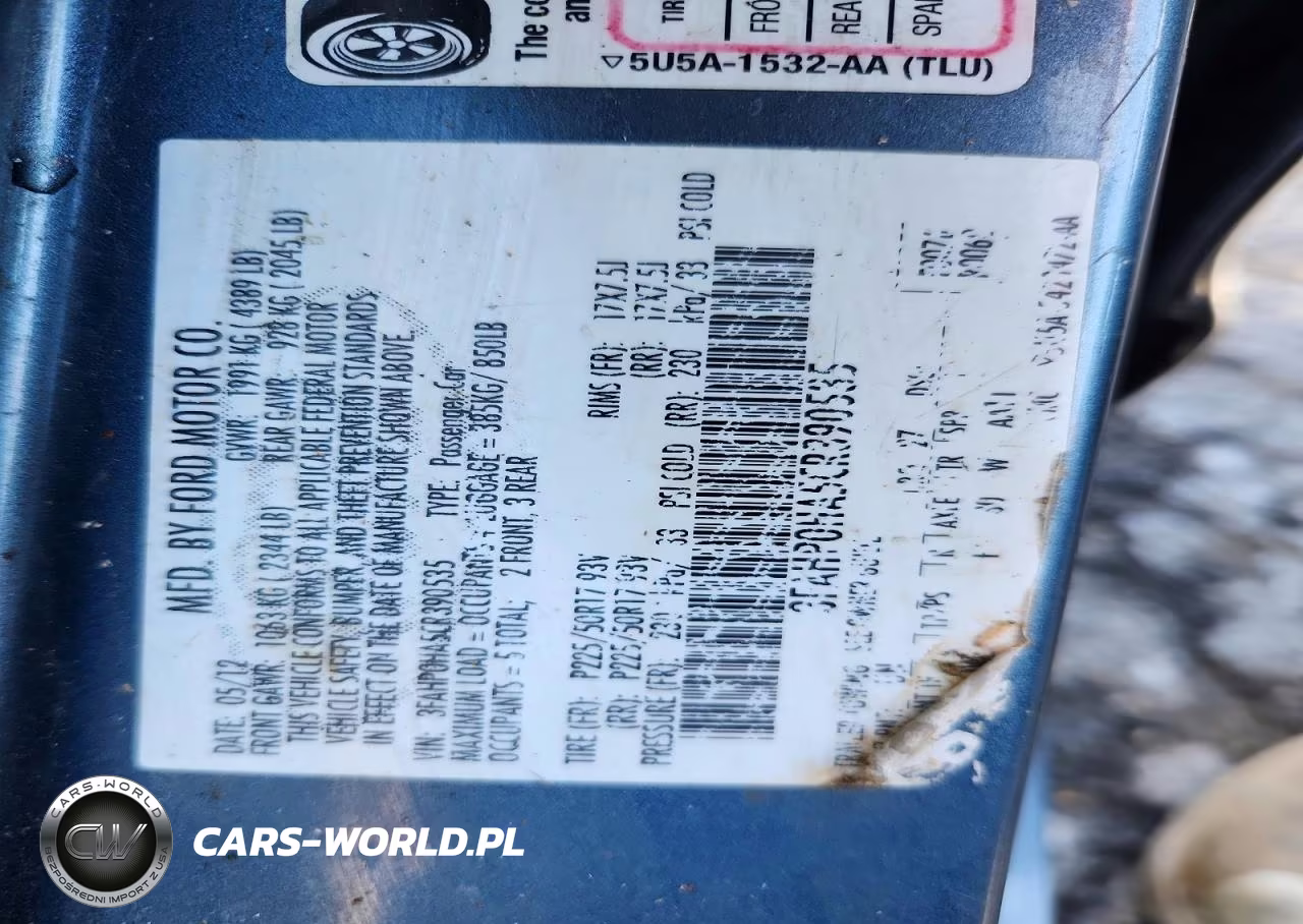 2012 Ford Fusion Se VIN:3FAHP0HA5CR390535 - 12