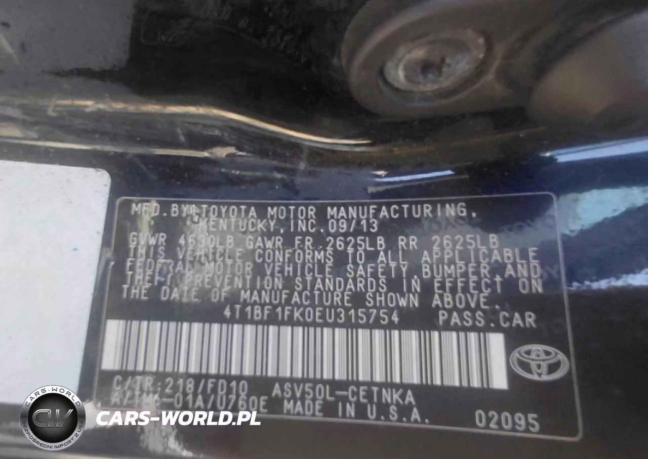 2014 Toyota Camry Le VIN:4T1BF1FK0EU315754 - 10