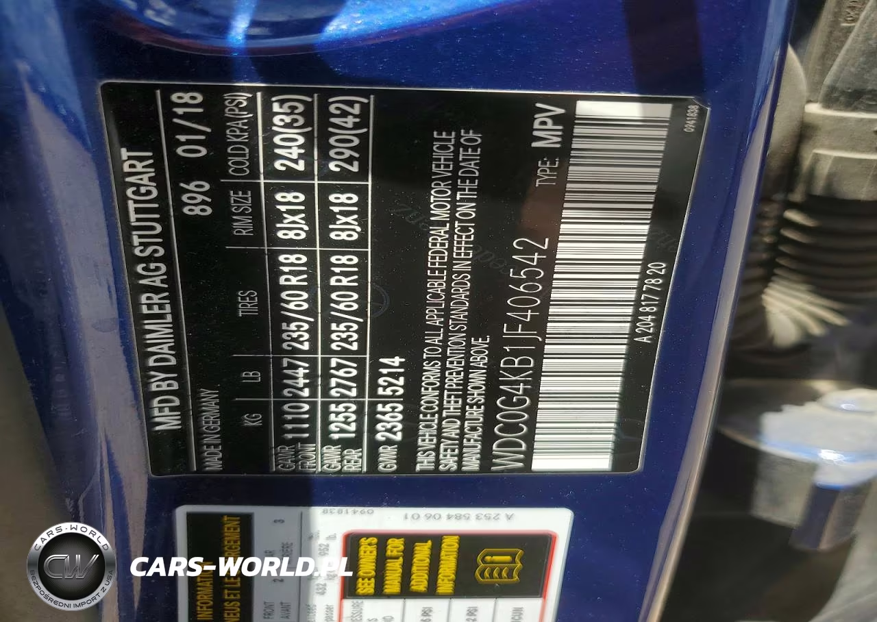 2018 Mercedes-Benz Glc 300 4Matic VIN:WDC0G4KB1JF406542 - 13