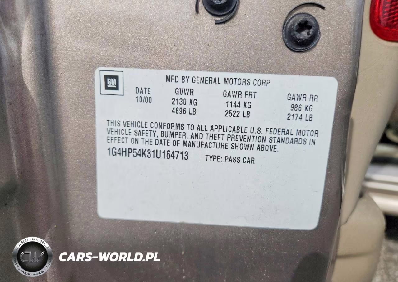 2001 Buick Lesabre Custom VIN:1G4HP54K31U164713 - 12