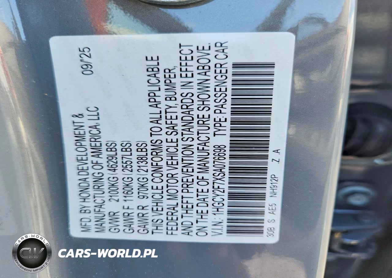 2025 Honda Accord Hybrid Sport-L VIN:1HGCY2F7XSA076698 - 12
