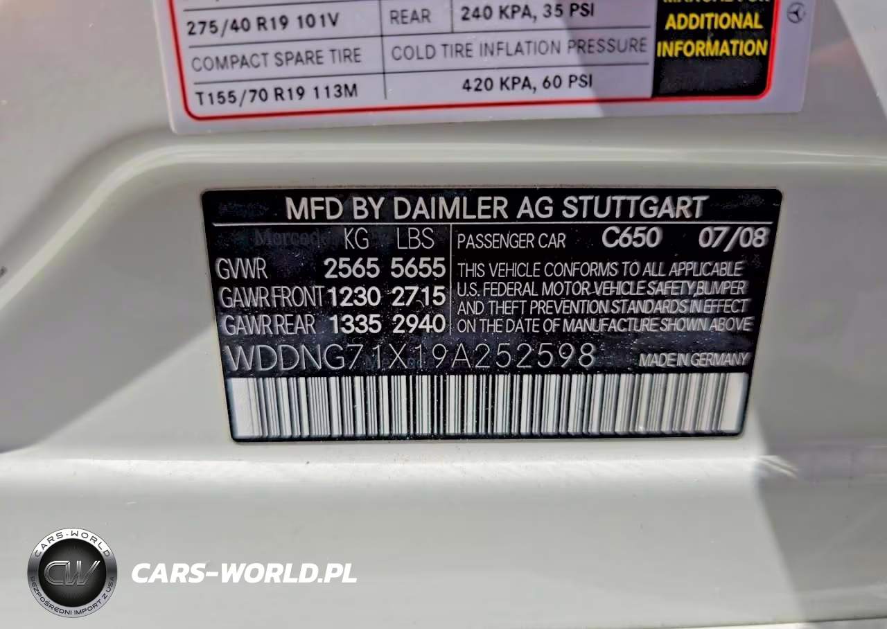 MERCEDES-BENZ S 550 VIN:WDDNG71X19A252598 - 10
