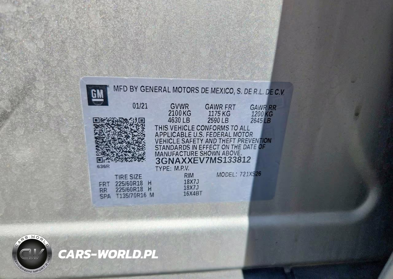 2021 Chevrolet Equinox Premier VIN:3GNAXXEV7MS133812 - 14