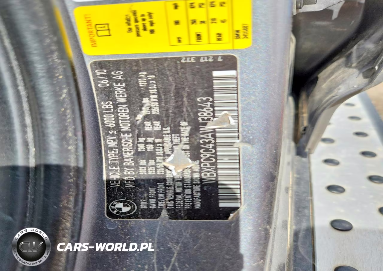 2010 BMW X3 xDrive30I VIN:WBXPC9C43AWJ38643 - 12