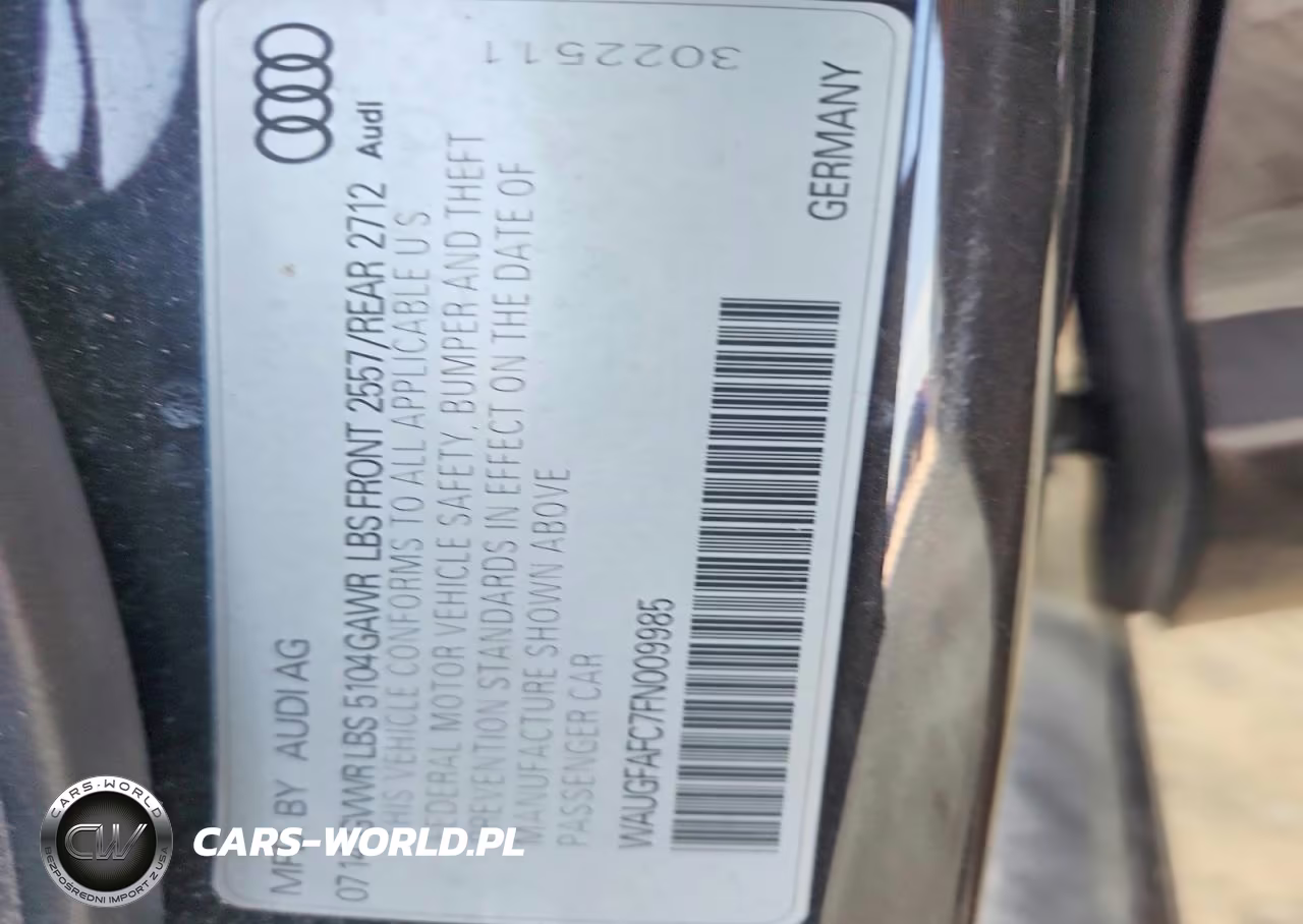 2015 Audi A6 Premium Plus VIN:WAUGFAFC7FN009985 - 12