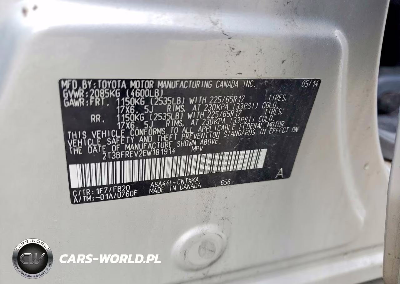 2014 Toyota Rav4 Le VIN:2T3BFREV2EW181914 - 13