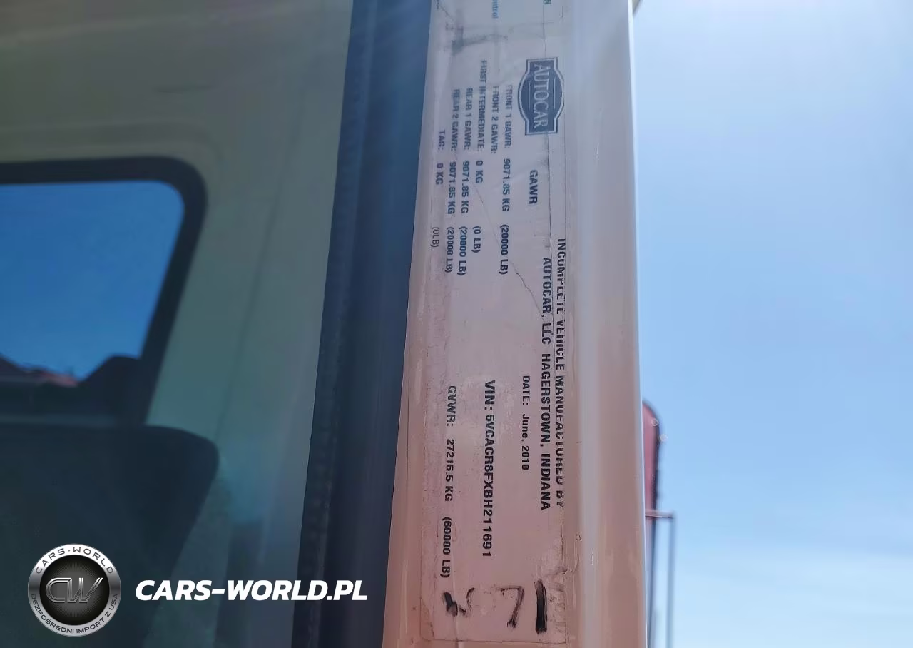 2011 Autocar Llc Xpeditor Refuse Truck VIN:5VCACR8FXBH211691 - 10