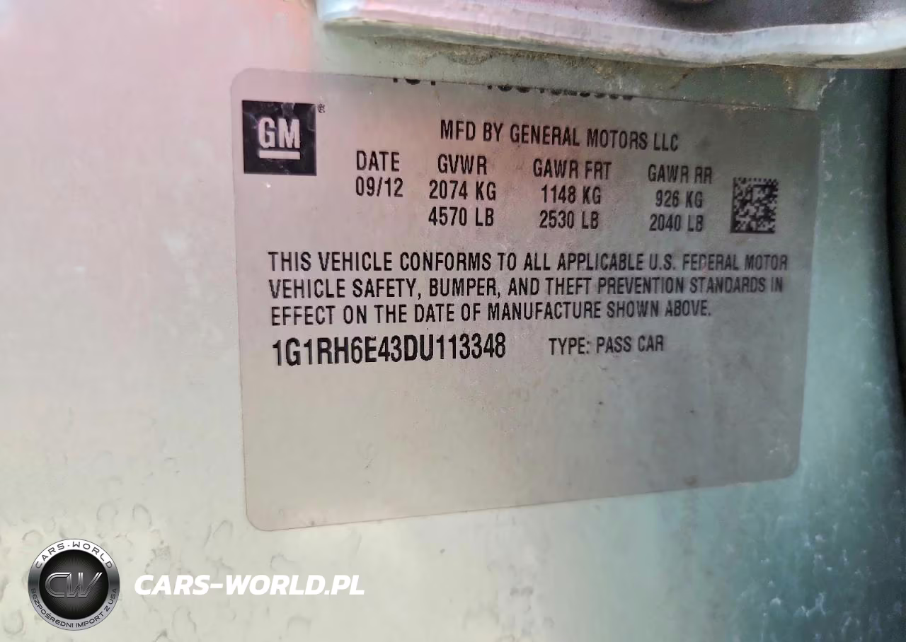 2013 Chevrolet Volt VIN:1G1RH6E43DU113348 - 13