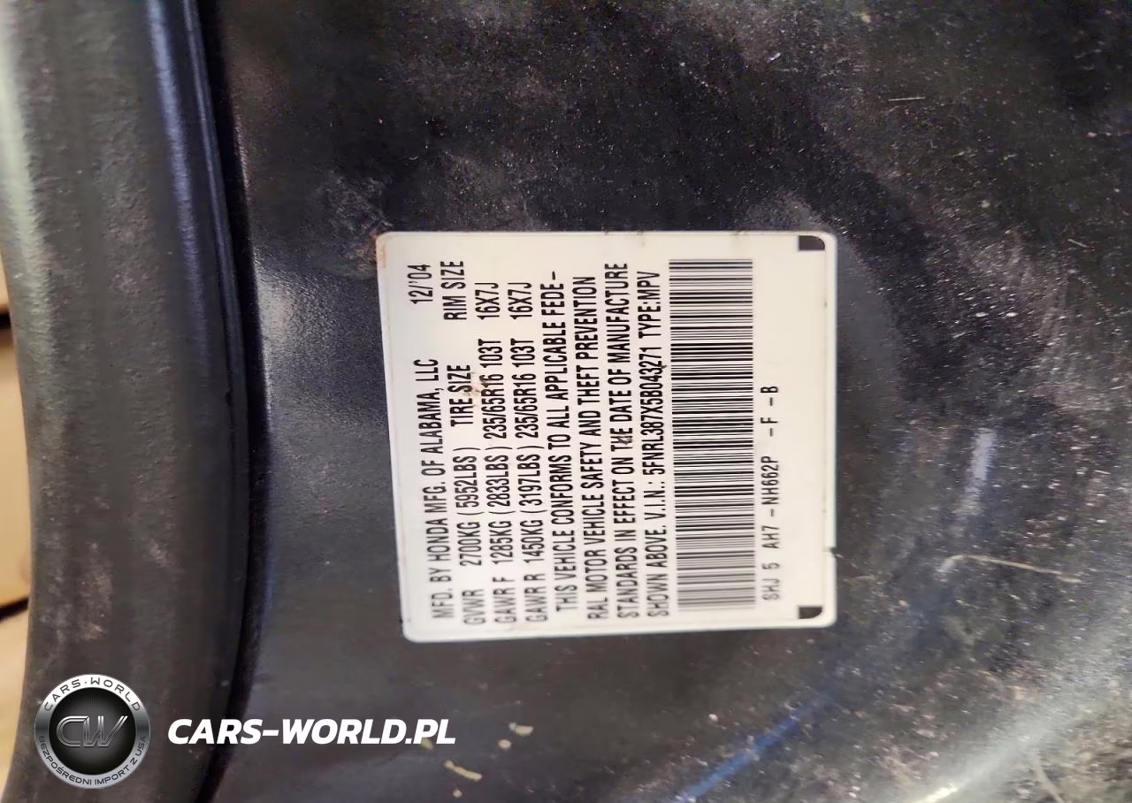 2005 Honda Odyssey Exl VIN:5FNRL387X5B043271 - 14
