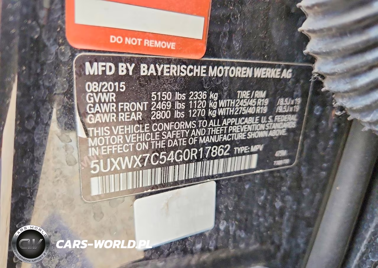 2016 BMW X3 xDrive35I VIN:5UXWX7C54G0R17862 - 13