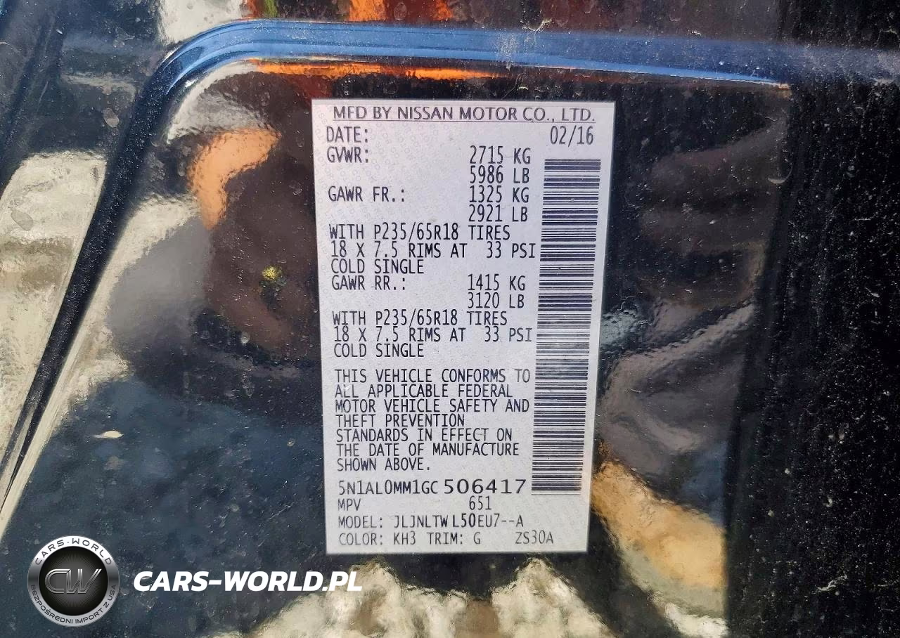 2016 Infiniti Qx60 Base VIN:5N1AL0MM1GC506417 - 13