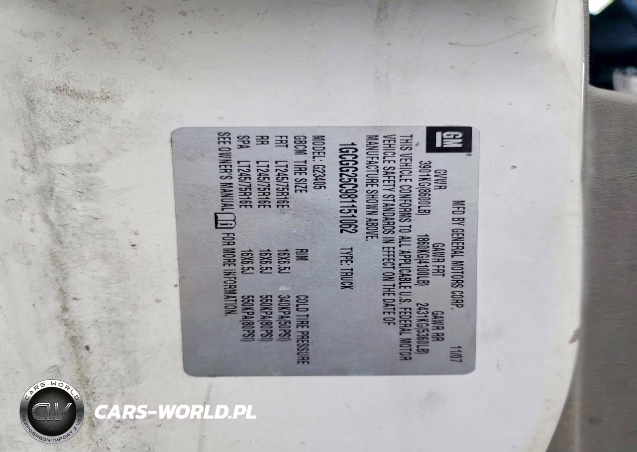 2008 Chevrolet Express G2500 VIN:1GCGG25C981151062 - 14
