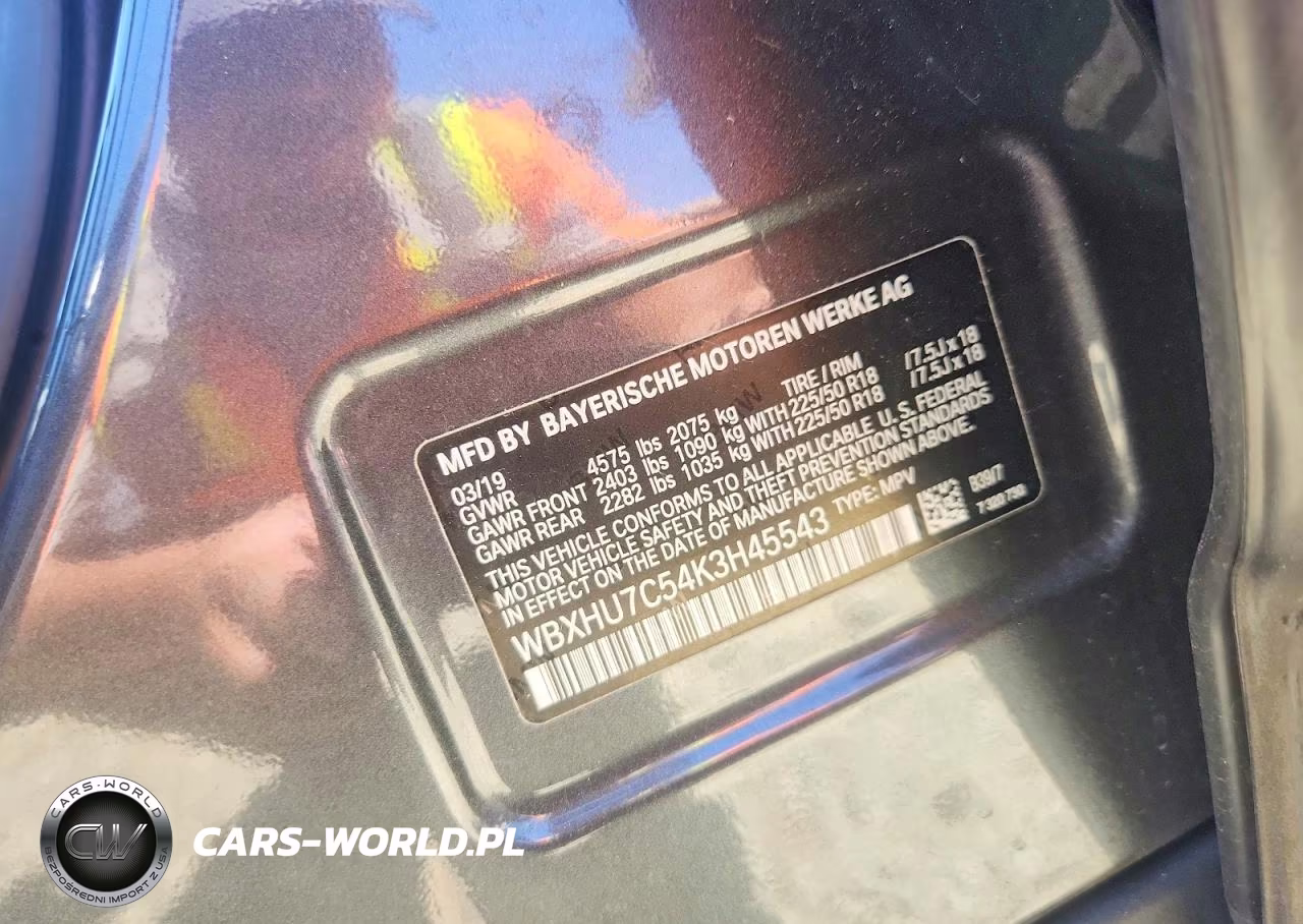 2019 BMW X1 Sdrive28I VIN:WBXHU7C54K3H45543 - 14