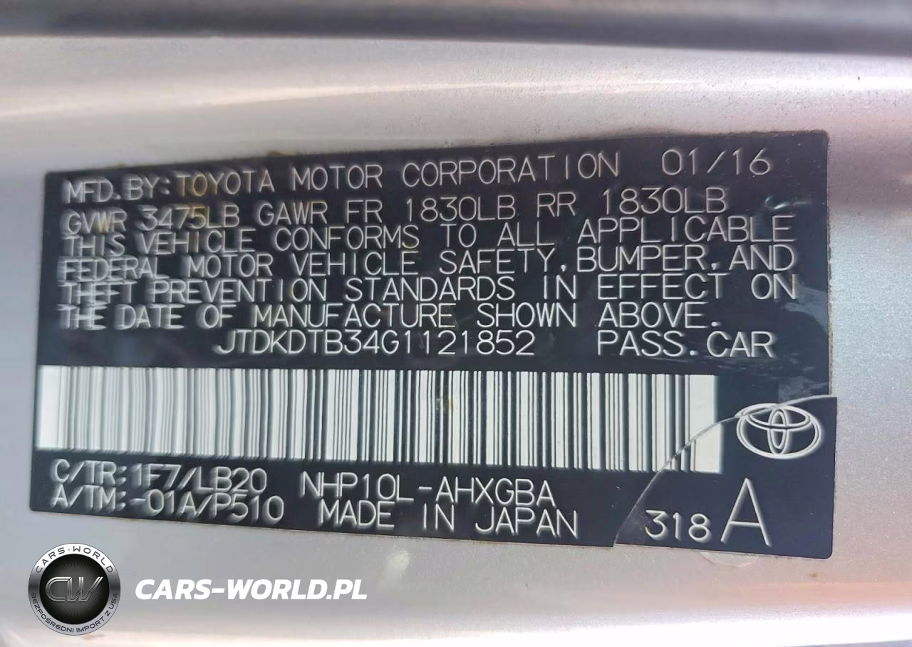 2016 Toyota Prius C Four VIN:JTDKDTB34G1121852 - 12