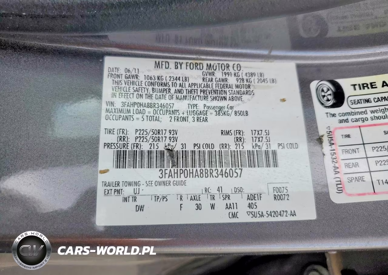 2011 Ford Fusion Se VIN:3FAHP0HA8BR346057 - 12