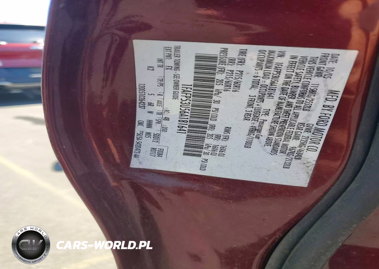 2006 Ford Taurus Se VIN:1FAFP53U56A181641 - 12