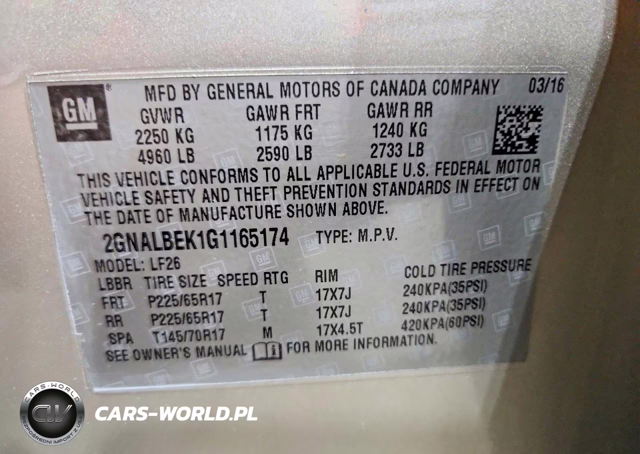 2016 Chevrolet Equinox VIN:2GNALBEK1G1165174 - 13