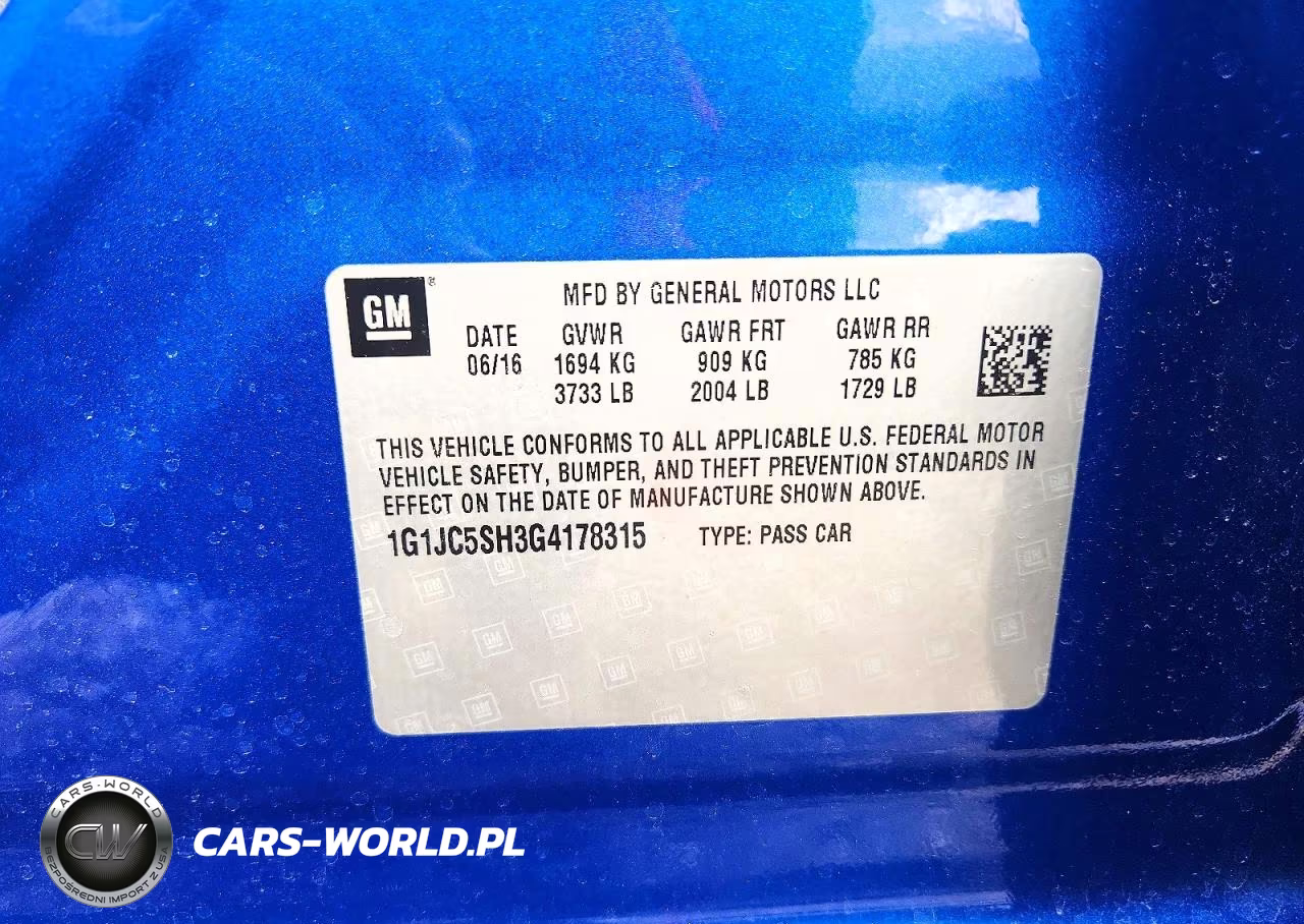 2016 Chevrolet Sonic Lt VIN:1G1JC5SH3G4178315 - 12
