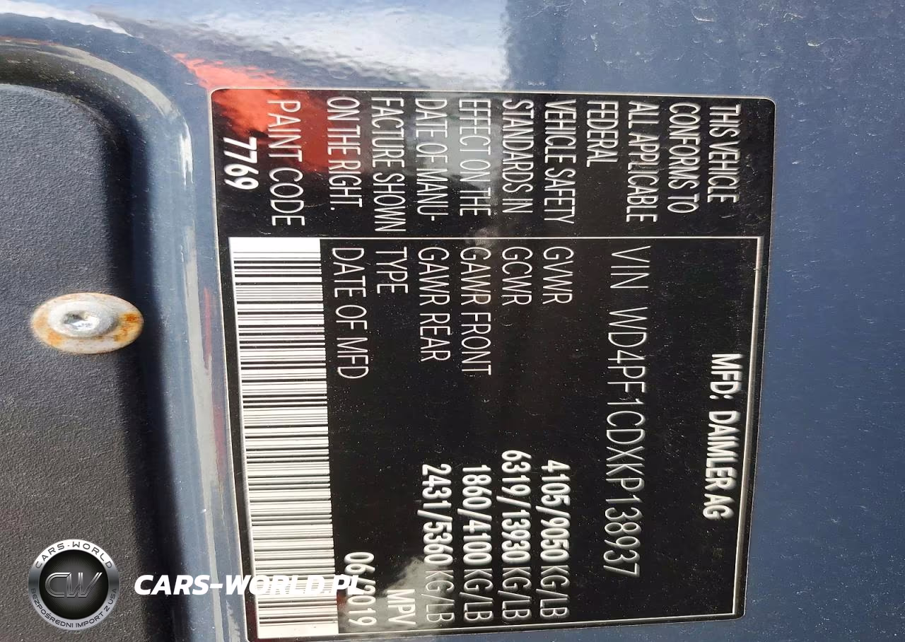 2019 Mercedes Benz Sprinter 2500 Delivery Van VIN:WD4PF1CDXKP138937 - 13