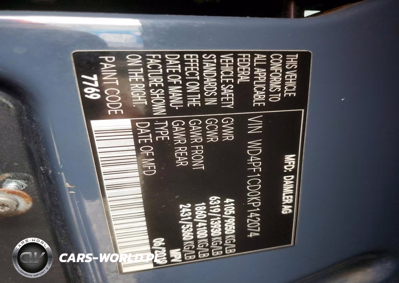 2019 Mercedes-Benz Sprinter 2500 VIN:WD4PF1CD0KP142074 - 13