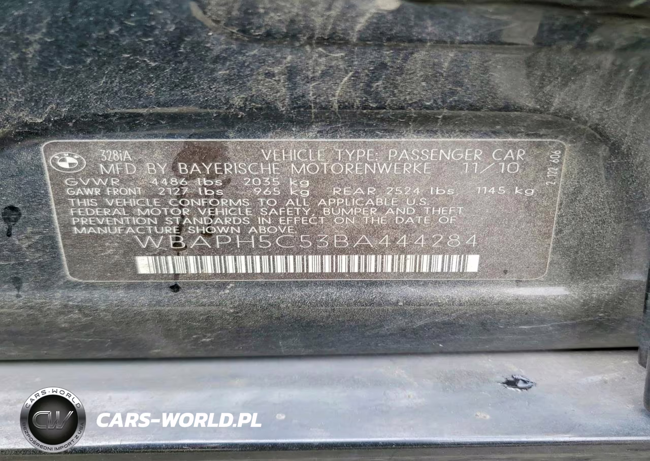 2011 BMW 328 I Sulev VIN:WBAPH5C53BA444284 - 12