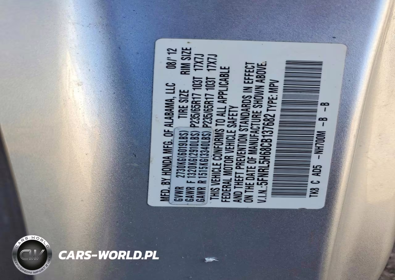 2012 Honda Odyssey Exl VIN:5FNRL5H68CB137682 - 14