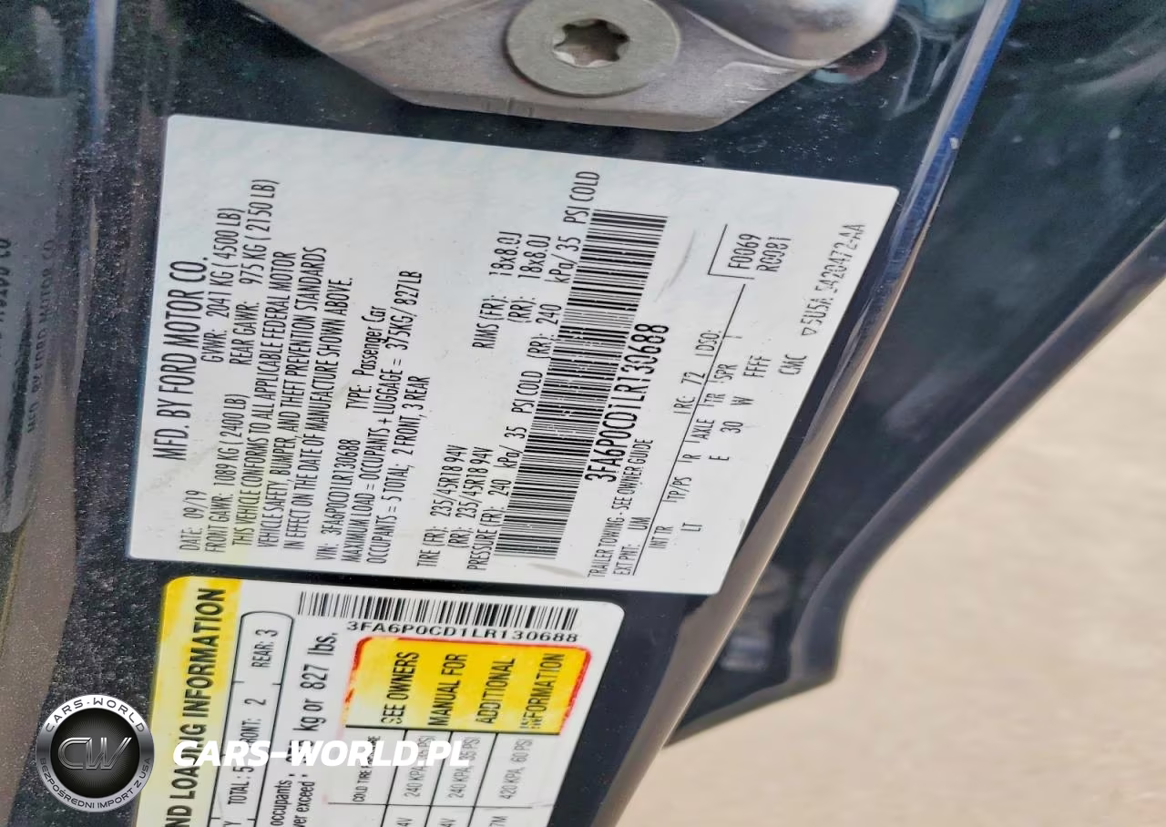 2020 Ford Fusion Sel VIN:3FA6P0CD1LR130688 - 12