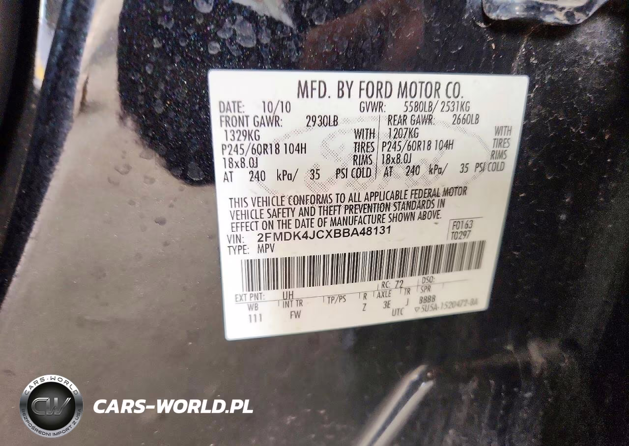 2011 Ford Edge Sel VIN:2FMDK4JCXBBA48131 - 13
