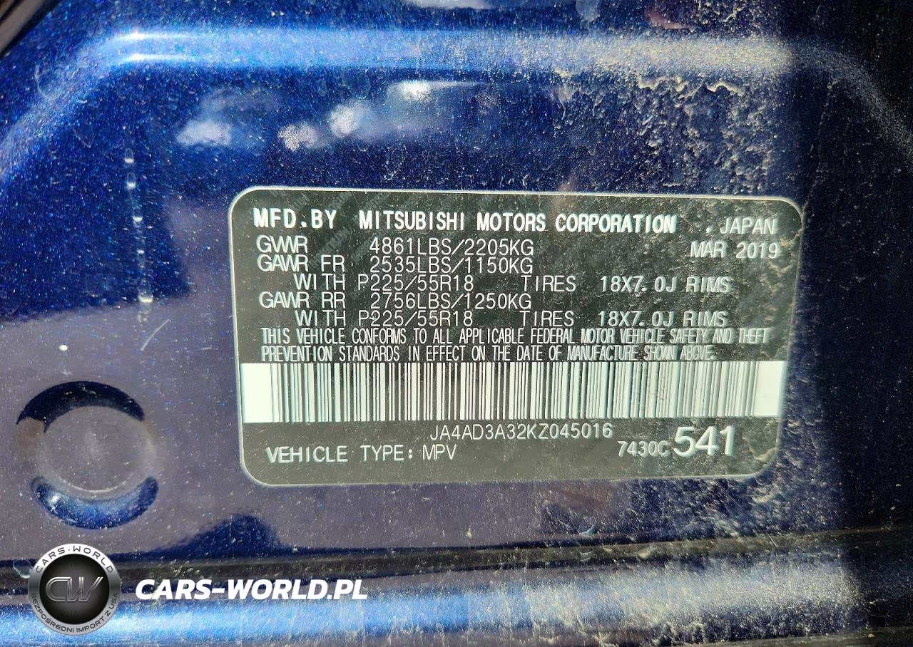 2019 Mitsubishi Outlander Se VIN:JA4AD3A32KZ045016 - 13
