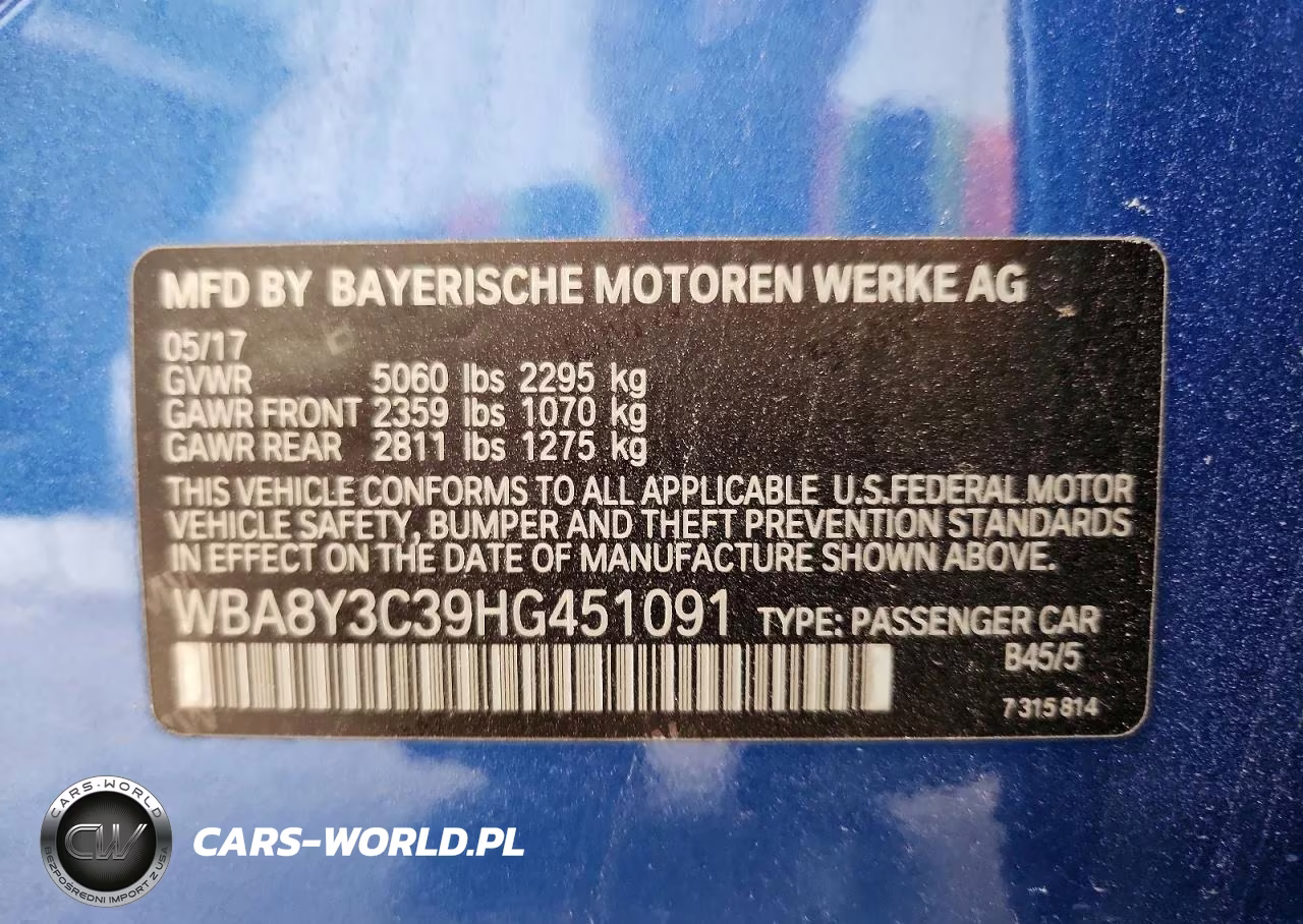 2017 BMW 340 Xigt VIN:WBA8Y3C39HG451091 - 13