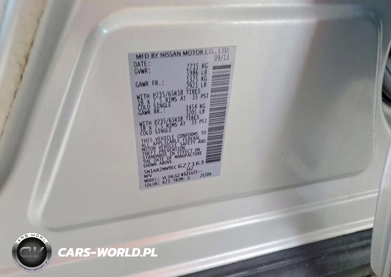 2014 Nissan Pathfinder Sl VIN:5N1AR2MN9EC627163 - 13