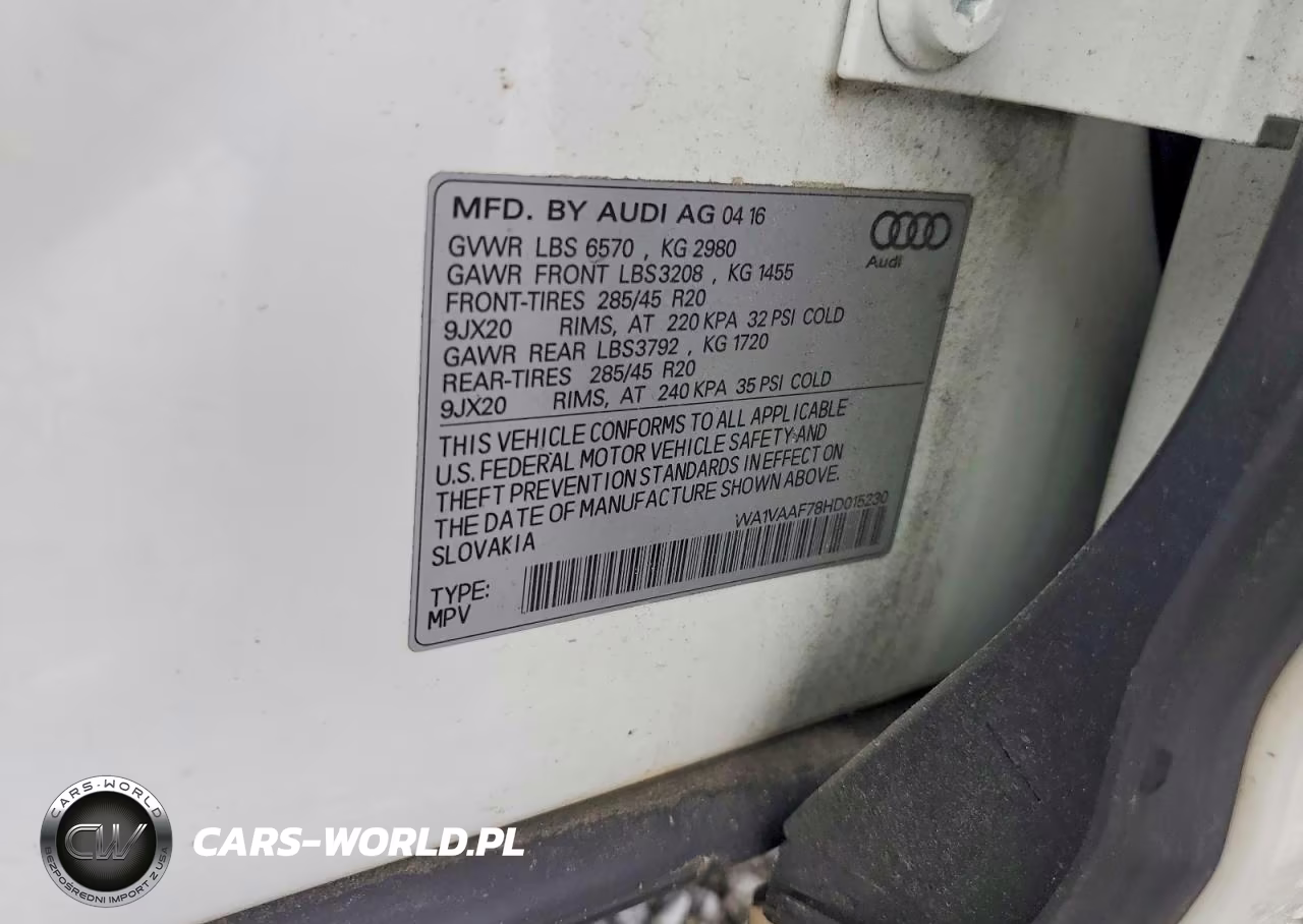 2017 Audi Q7 Prestige VIN:WA1VAAF78HD015230 - 13