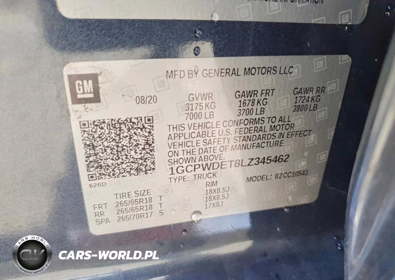 2020 Chevrolet Silverado C1500 Rst VIN:1GCPWDET8LZ345462 - 12