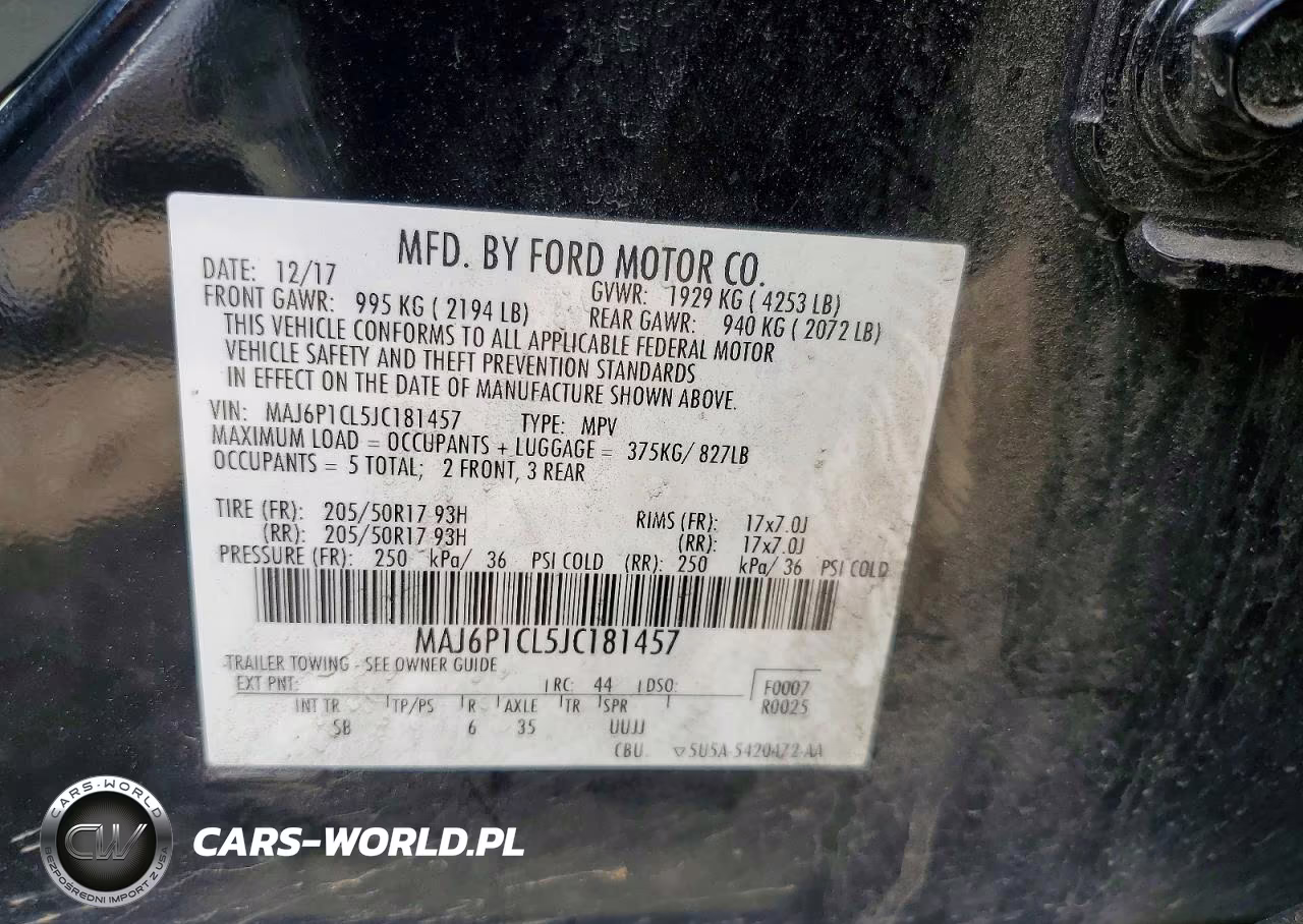 2018 Ford Ecosport Ses VIN:MAJ6P1CL5JC181457 - 13