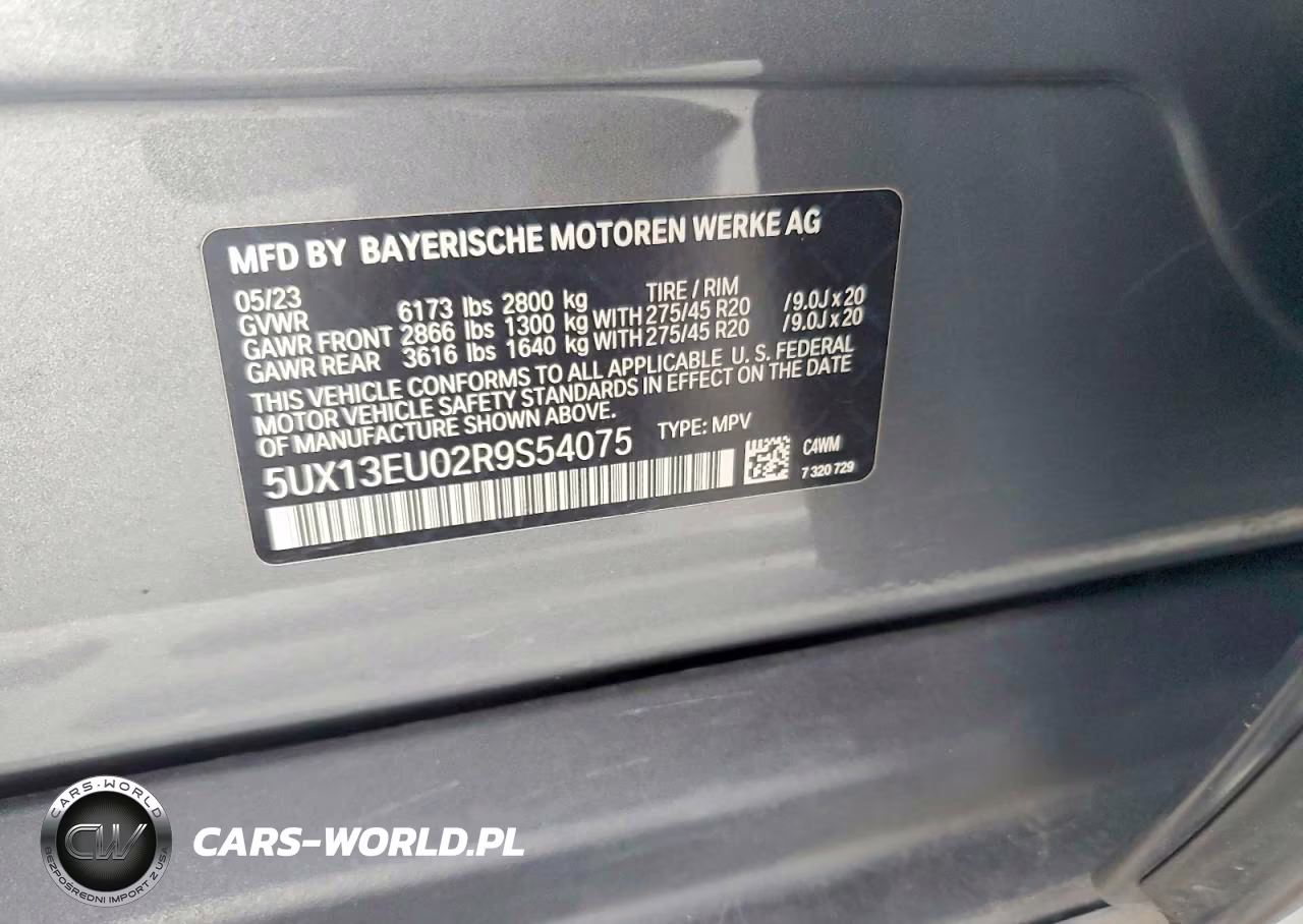 2024 BMW X5 Sdrive 40I VIN:5UX13EU02R9S54075 - 13
