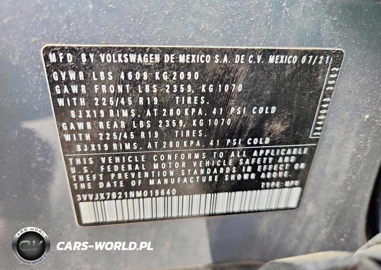 2022 Volkswagen Taos Sel VIN:3VVJX7B21NM019640 - 13