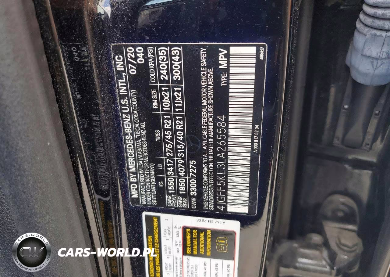 2020 Mercedes-Benz Gls 450 4Matic VIN:4JGFF5KE3LA265584 - 13